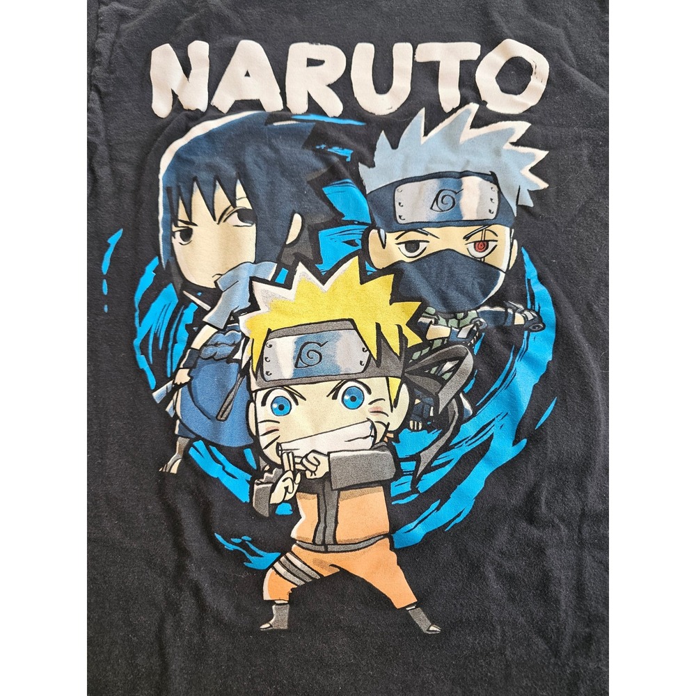Ripple Junction Naruto Shippuden Graphic Tee Mens Small Black Chibi Characters - Picture 2 of 4